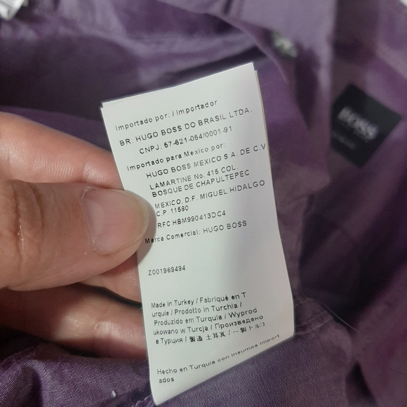 Boss by hugo boss purple long  sleeve slim fit - Picture 4 of 5